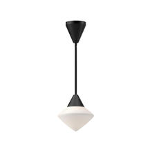  PD537508MBOP - Nora 8-in Matte Black/Opal Matte Glass 1 Light Pendant