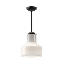  PD540411MBGO - Westlake 11-in Glossy Opal Glass/Matte Black 1 Light Pendant