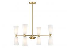 Savoy House Meridian M100126NB - 8-Light Chandelier in Natural Brass