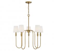  M10077NB - 5-Light Chandelier in Natural Brass