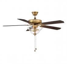 Savoy House Meridian M2019NBRV - 52&#34; 2-Light Ceiling Fan in Natural Brass