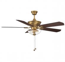 Savoy House Meridian M2026NBRV - 52&#34; 2-Light Outdoor Ceiling Fan in Natural Brass