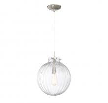 Savoy House Meridian M70068BN - 1-Light Mini Pendant in Brushed Nickel