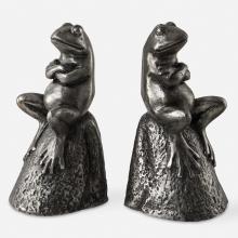 Uttermost 18150 - Uttermost Daydreaming Frogs Aged Silver Bookends, S/2