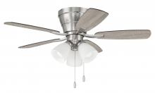 Craftmade WHL42BNK5C3 - 42&#34; Wheeler 3-Light in Brushed Polished Nickel w/ Driftwood/Walnut Blades