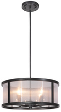 Craftmade 36794-MBK - Danbury 4 Light Pendant in Matte Black