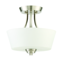 Craftmade 41952-BNK - Grace 2 Light Convertible Semi Flush in Brushed Polished Nickel