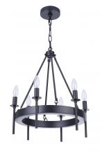 Craftmade 54326-FB - Larrson 6 Light Chandelier in Flat Black