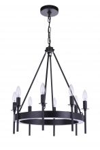 Craftmade 54328-FB - Larrson 8 Light Chandelier in Flat Black