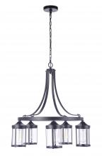  55325-FB - Elliot 5 Light Chandelier in Flat Black