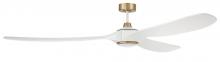 Craftmade EVY84WSB3 - 84&#34; Envy in White/Satin Brass w/ White Blades