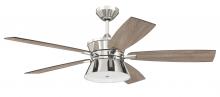 Craftmade DMK52PLN5 - 52&#34; Dominick in Polished Nickel w/ Driftwood/Greywood Blades