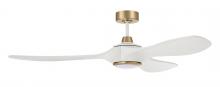 Craftmade EVY60WSB3 - 60&#34; Envy in White/Satin Brass w/ White Blades