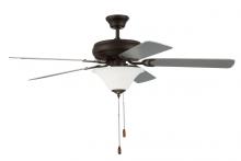 Craftmade DCF52ESP5C1W - 52&#34; Decorator&#39;s Choice 2 Light in Espresso w/ Walnut/Espresso Blades