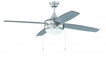 Craftmade EPHA52BNK4-BNGW - 52&#34; Phaze Energy Star 4 in Brushed Polished Nickel w/ Brushed Nickel/Greywood Blades