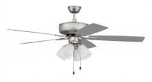 Craftmade P114BN5-52BNGW - 52&#34; Pro Plus 114 in Brushed Nickel w/ Brushed Nickel/Greywood Blades