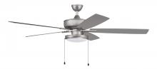 Craftmade S119BN5-60BNGW - 60&#34; Super Pro 119 in Brushed Nickel w/ Brushed Nickel/Greywood Blades