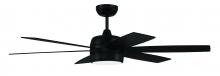 Craftmade TRV52FB6 - 52&#34; Trevor in Flat Black  w/ Flat Black/Greywood Blades