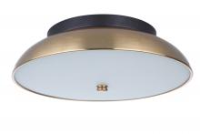 Craftmade X6813-FBSB-LED - Soul 1 Light 12.5&#34; LED Flushmount in Flat Black/Satin Brass