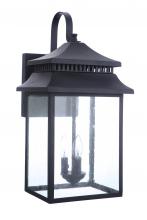  ZA3134-TB - Crossbend 3 Light Extra Large Outdoor Wall Lantern in Textured Black