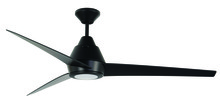 Craftmade ACA56FB3 - 56&#34; Acadian Indoor/Outdoor (Wet) in Flat Black w/ Flat Black Blades