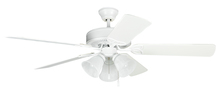 Craftmade BLD52MWW5C3 - 52&#34; Builder Deluxe in Matte White w/ Matte White Blades