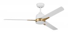 Craftmade FUL52WSB3 - 52&#34; Fuller in White/Satin Brass w/ White Blades